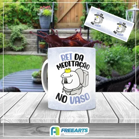 Rei da meditação no vaso